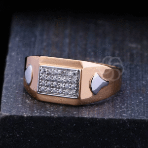 18k Pure Hallmarked Rose Gold Ring For Men's