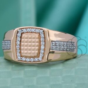 Luxury 18K Rose Gold Men’s Ring For Men's