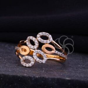 Stunning 18K Rose Gold Ring For Women's