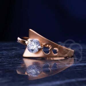 Designer 18K Rose Gold Ring for Women's