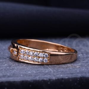 Elegant Designer 18K Rose Gold Ring For Women's