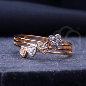 Eye-Catching 18K Rose Gold Ring For Women's