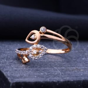 Lightweight 18K Rose Gold Ring For Women's