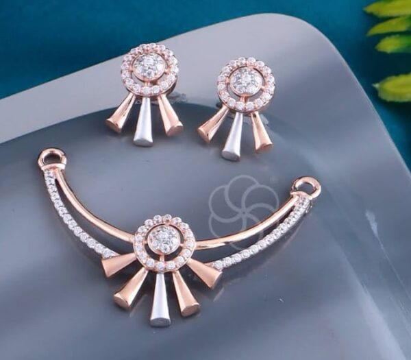 Designer 18K Rose Gold Mangalsutra Set