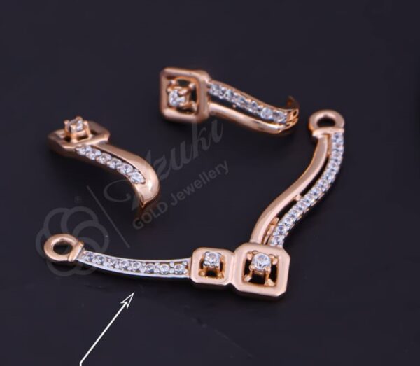 Beautiful 18K Rose Gold Mangalsutra & Earrings