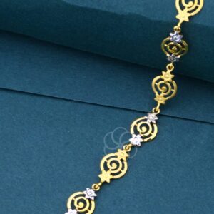 Delicate Chain Design 18K Gold-Plated Bracelet for Women's