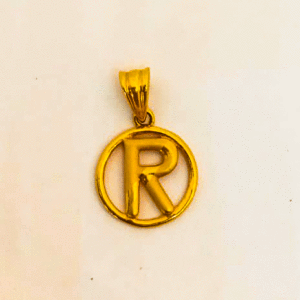 Custom Letter Pendant in 22K Pure Gold