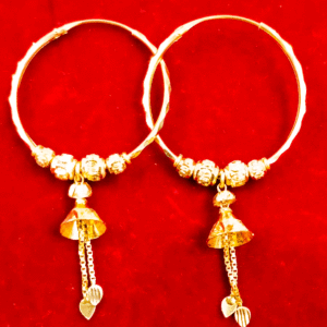 Handcrafted 22K Gold Bali Earrings For Women's