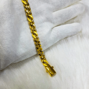 Broad 22K Real Gold Bracelet for Men's