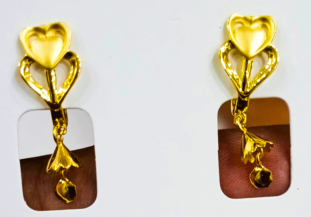 Long-Lasting shine 22K Gold Earrings for Women's