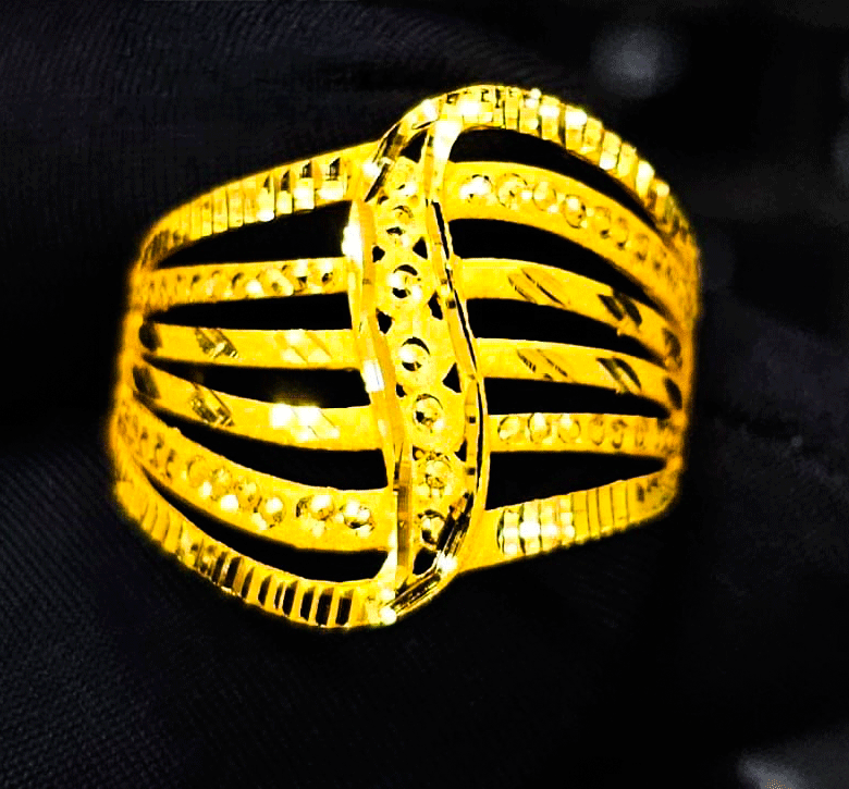 22K Designer Gold Ring