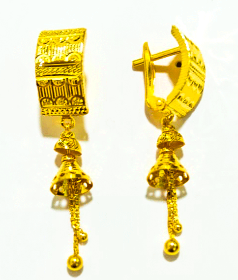 Precious Gift 22K Gold Bali Earrings For Women's