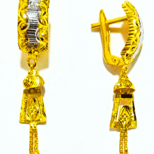 Everyday Wear 22K Gold Bali Earrings For Women's