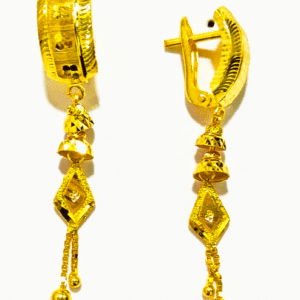 Traditional 22K Gold Bali Earrings For Women's