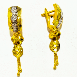 Jhumki Design 22K Gold Bali Earrings For Women's