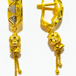 High Purity 22K Gold Bali Earrings For Women's