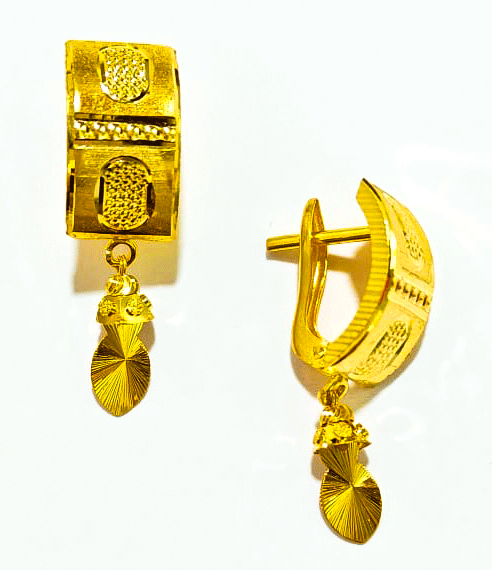 Lasting Shine 22K Gold Bali Earrings For Women's