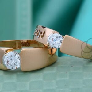 Premium 18K Rose Gold Matching Rings