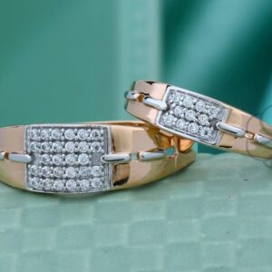 Luxury 18K Rose Gold Couple Bands