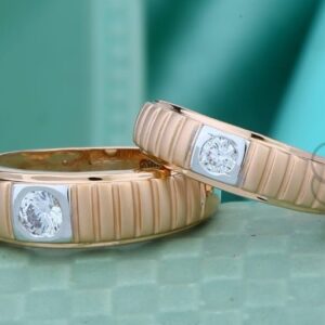 18K Solid Rose Gold Couple Rings
