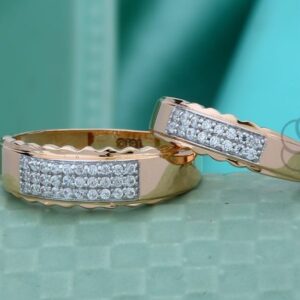 18K Solid Rose Gold Couple Rings