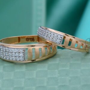 Elegant 18K Rose Gold Wedding Bands