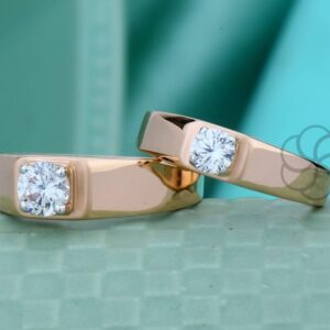Anniversary Special 18K Rose Gold Couple Ring Set