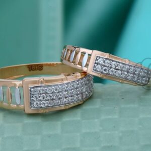 Luxury 18K Rose Gold Couple Bands