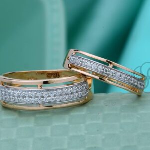 His and Her 18K Rose Gold Couple Rings