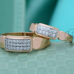 18K Rose Gold Engagement Rings for Couples