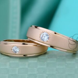 Buy 18K Rose Gold Matching Couple Rings
