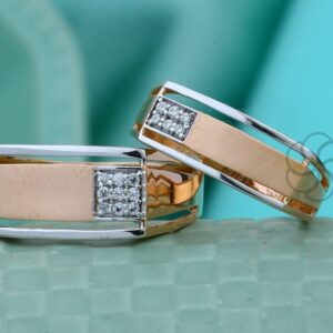 18K Rose Gold Couple Rings Set
