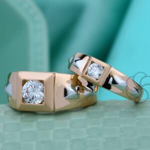 Elegant 18K Rose Gold Wedding Bands