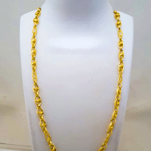 22K Pure Gold Men's Chain with Hallmark