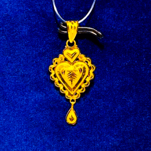Modern 22K pure gold pendant