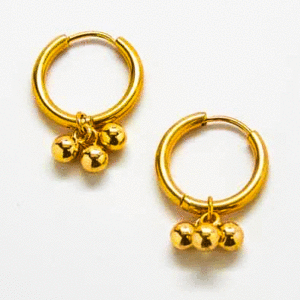 Classic 22K Gold Bali Earrings For Women's