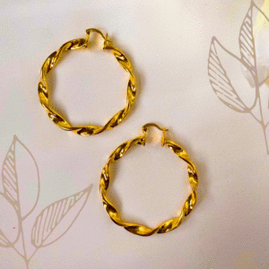 Modern 22K Gold Bali Earrings For Women's