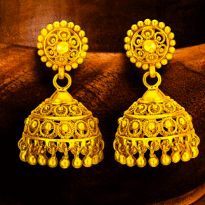 High-Quality 22K Gold Jhumki For Women's