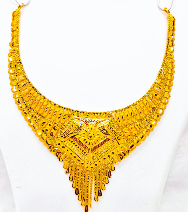Traditional 22K Pure Gold Necklace (Haar Set)