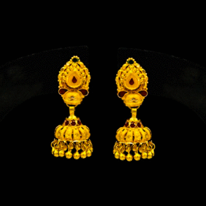 100% BIS Hallmarked 22 Karat Pure Gold Jhumkis