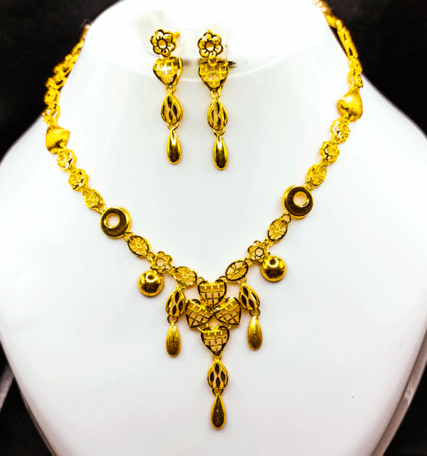 22K Pure Gold Necklace (Haar Set)
