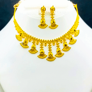 22K Pure Gold Necklace (Haar Set)