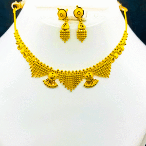 Designer 22K Pure Gold Necklace (Haar Set)