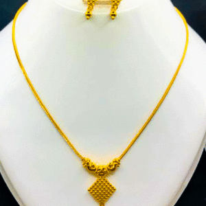 Traditional Look 22K Pure Gold Kanthi Set