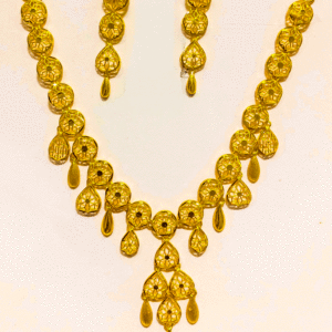 Exquisitely 22K Pure Gold Necklace (Haar Set)