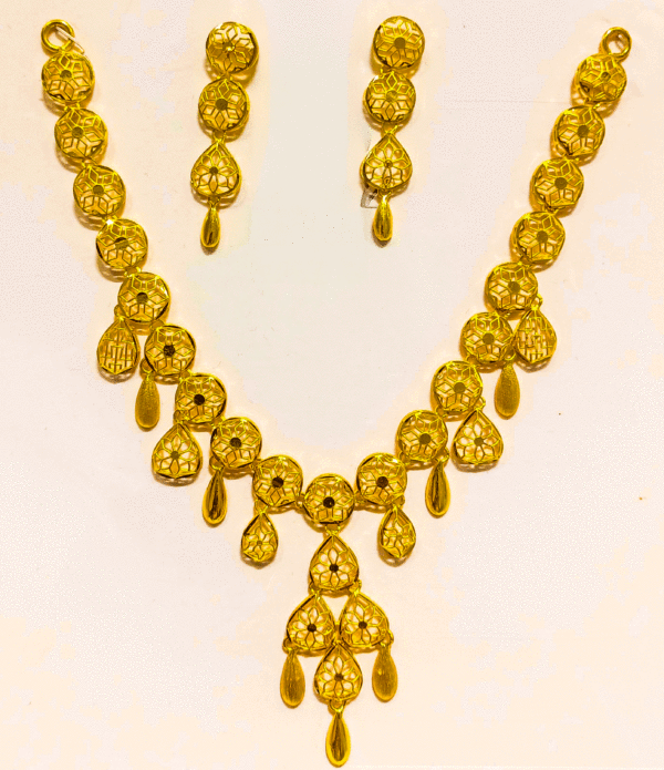 Exquisitely 22K Pure Gold Necklace (Haar Set)