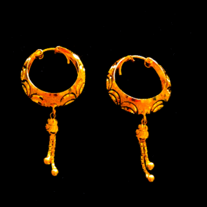 22K Gold Bali Earrings For Women's