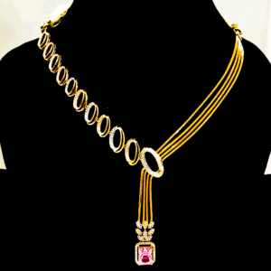 Trendy 18k Rose Gold Necklace For Women's