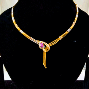 Beautifully 18K Rose Gold Necklace For Women's