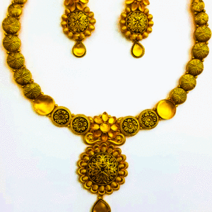 Modern 22K Pure Gold Necklace (Haar Set)